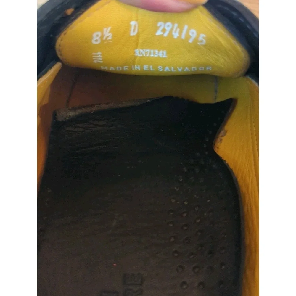 LL‎ Bean Signature Boat Shoes Men's Size 8.5 D Dark Blue Navy Lace-up Leather